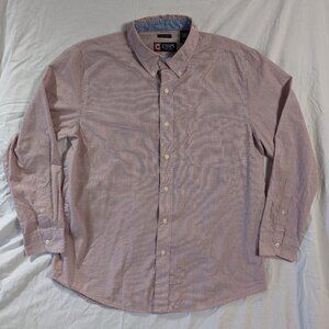 CHAPS MEN'S LONG SLEEVE BUTTON UP FRONT COLLAR SHIRT SIZE LARGE RALPH LAUREN LG